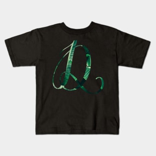 D initial cursive Kids T-Shirt